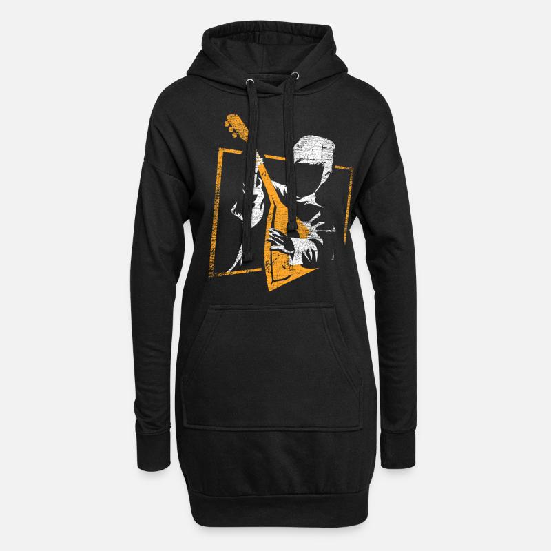 Balalaika Geschenk - Hoodie-Kleid - Schwarz