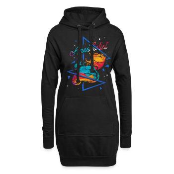 Anesthésiste en polygone - Sweat-shirt à capuche long Femme - noir - Devant
