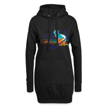 Meerkat polygon gift - Hoodie Dress - black - Front