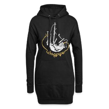 Cornemuse - Sweat-shirt à capuche long Femme - noir - Devant