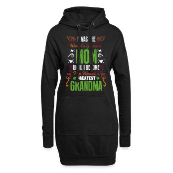 J'étais la plus grande maman du monde - Sweat-shirt à capuche long Femme - noir - Devant