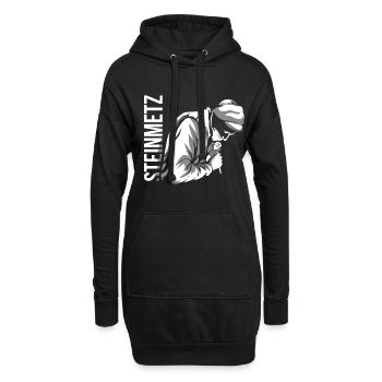 tailleur de pierre - Sweat-shirt à capuche long Femme - noir - Devant