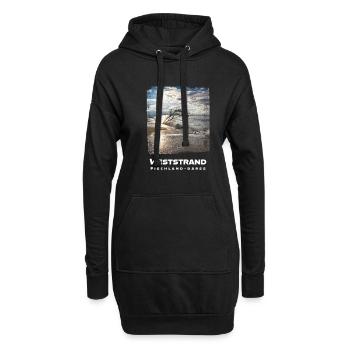 Mer Baltique vacances weststrand Prerow Fischland Darss - Sweat-shirt à capuche long Femme - noir - Devant