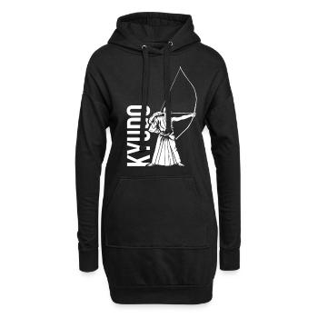 Kyudo - Hoodie-Kleid - Schwarz - Vorne