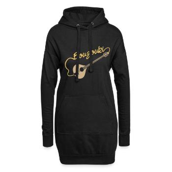 Bouzouki - Sweat-shirt à capuche long Femme - noir - Devant