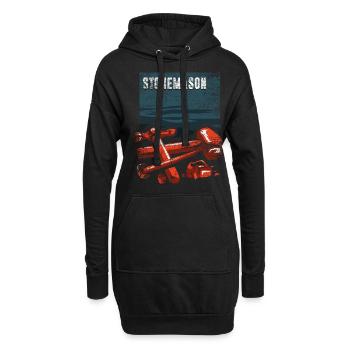 Steinmetz Geschenk - Hoodie-Kleid - Schwarz - Vorne