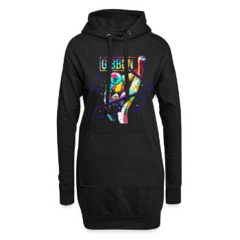 polygone Gibbon - Sweat-shirt à capuche long Femme - noir - Devant