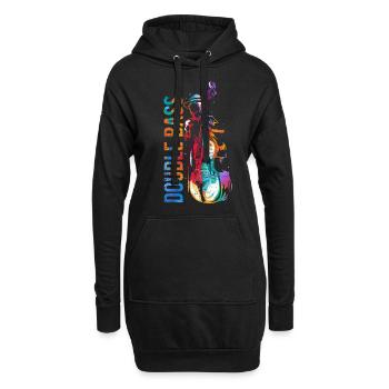 Le cadeau de la contrebasse - Sweat-shirt à capuche long Femme - noir - Devant
