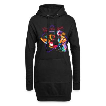 Frau Gynäkologe - Hoodie-Kleid - Schwarz - Vorne