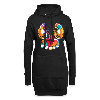 Urologe Urologie - Hoodie-Kleid - Schwarz - Vorne