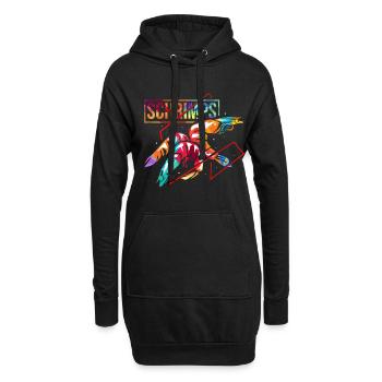 Garnelen Geschenk - Hoodie-Kleid - Schwarz - Vorne