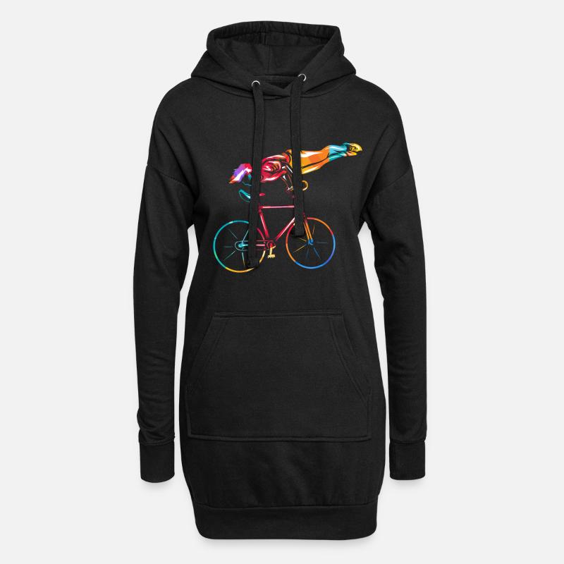 Kunstradfahren - Hoodie-Kleid - Schwarz