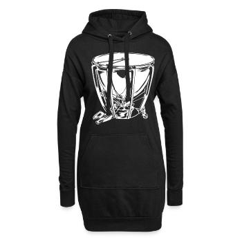 Kettledrum Geschenk - Hoodie-Kleid - Schwarz - Vorne