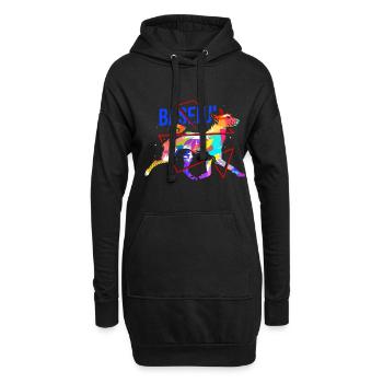 Basenji Geschenk - Hoodie-Kleid - Schwarz - Vorne