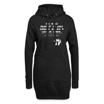 T-shirts vegan contre le bingo anti-vegan - Sweat-shirt à capuche long Femme - noir - Devant