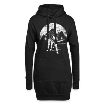Cadeau krav maga - Sweat-shirt à capuche long Femme - noir - Devant