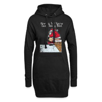 Ramonage cheminée cadeau de noel - Sweat-shirt à capuche long Femme - noir - Devant