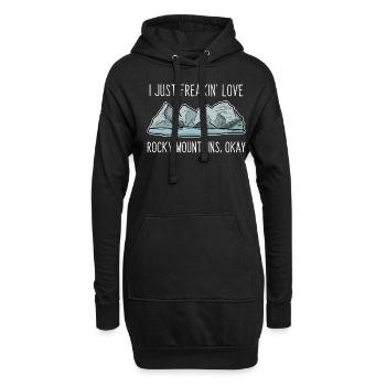 Rocky Mountains - Hoodie-Kleid - Schwarz - Vorne