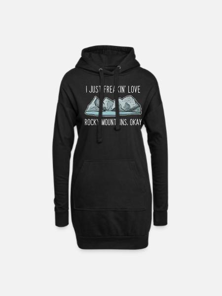 Rocky Mountains - Hoodie Dress - black