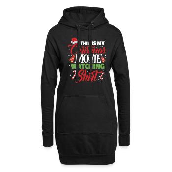 Weihnachten Film Weihnachtsfilme Christmas - Hoodie-Kleid - Schwarz - Vorne