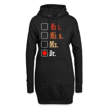 Chemise de répertoire de titre de doctorant drôle - Sweat-shirt à capuche long Femme - noir - Devant