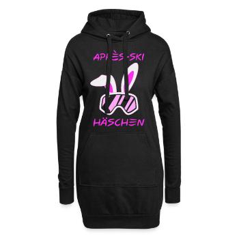 Apres Ski Häschen - Sweat-shirt à capuche long Femme - noir - Devant