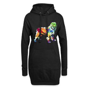 Hovawart - Hoodie-Kleid - Schwarz - Vorne