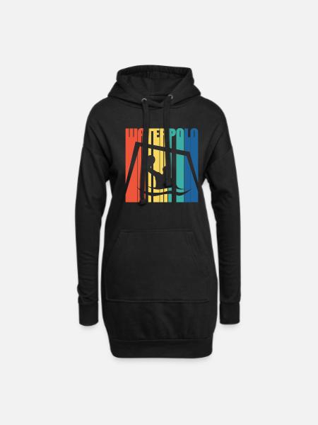 Wasserball - Hoodie-Kleid - Schwarz