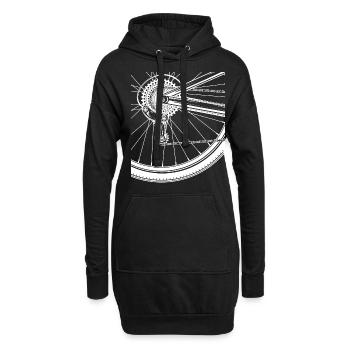 Mountainbike MTB - Hoodie-Kleid - Schwarz - Vorne