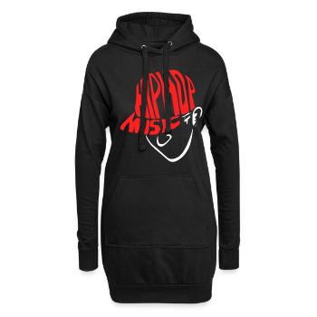 Hip hop - Sweat-shirt à capuche long Femme - noir - Devant