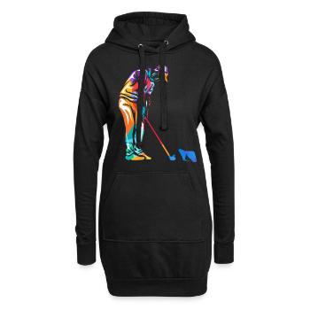 -golf - Sweat-shirt à capuche long Femme - noir - Devant