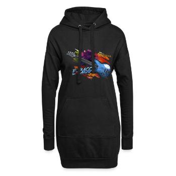 E-basse cadeau - Sweat-shirt à capuche long Femme - noir - Devant