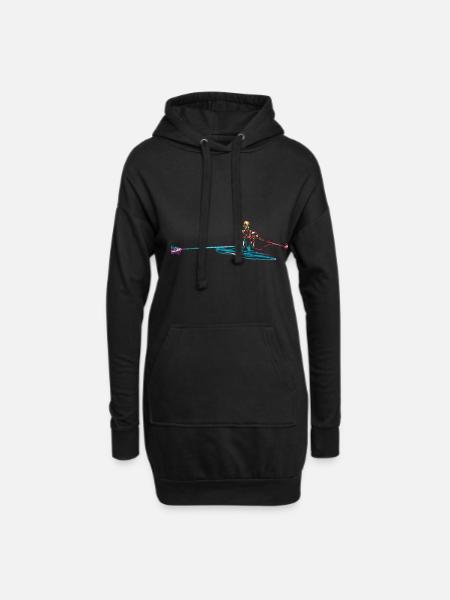 Rowing gift - Hoodie Dress - black