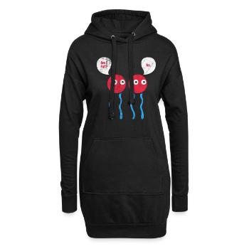 Biologie - Sweat-shirt à capuche long Femme - noir - Devant