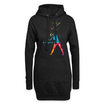 Baton Twirling - Hoodie-Kleid - Schwarz - Vorne