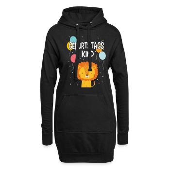 Anniversaire anniversaire Lion Lion - Sweat-shirt à capuche long Femme - noir - Devant