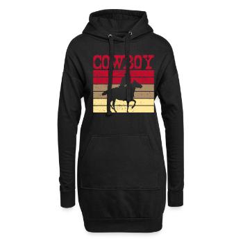 Cowboy - Hoodie-Kleid - Schwarz - Vorne