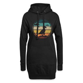 Papageitaucher - Hoodie-Kleid - Schwarz - Vorne