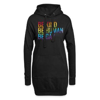 Be Gay - Hoodie-Kleid - Schwarz - Vorne