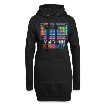Chemie Wissenschaftler - Hoodie-Kleid - Schwarz - Vorne