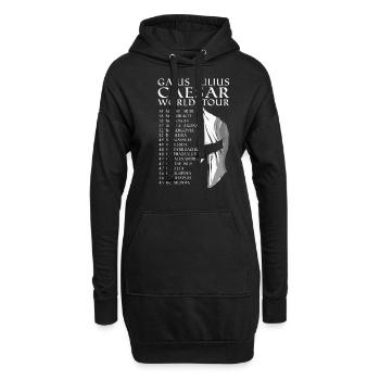 Histoire ancienne Gaius Julius Caesar Helm tour du monde - Sweat-shirt à capuche long Femme - noir - Devant