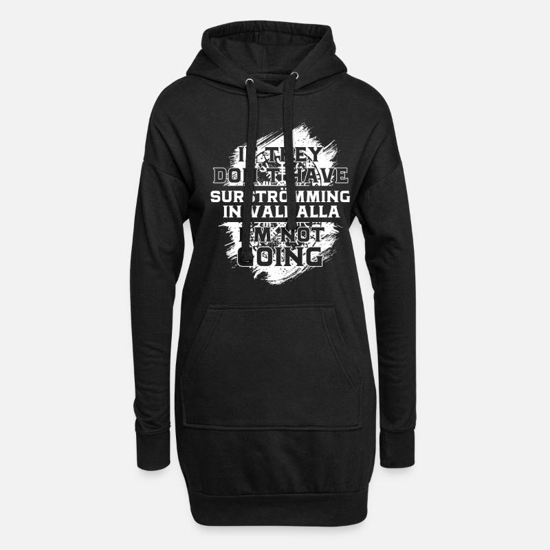 Surströming in maglietta Valhalla - Vestitino con cappuccio - nero