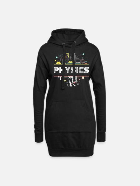 Physik Quantenphysik - Hoodie-Kleid - Schwarz