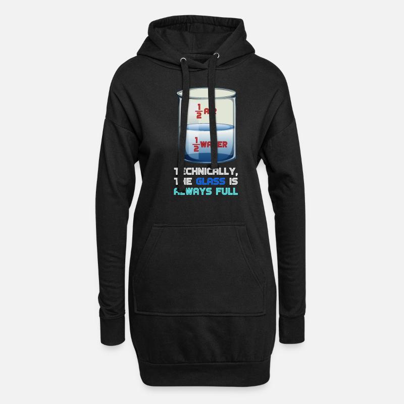 Physik - Hoodie-Kleid - Schwarz