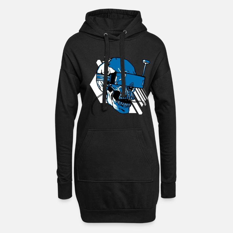FPV Drohne - Hoodie-Kleid - Schwarz