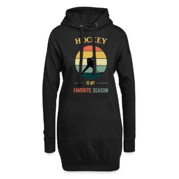 Cadeau de gardien de but d'équipe de joueur de hockey sur glace rétro vintage - Sweat-shirt à capuche long Femme - noir - Devant