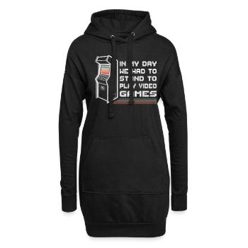Jeux D’arcade Gamer Retro Jeux - Sweat-shirt à capuche long Femme - noir - Devant