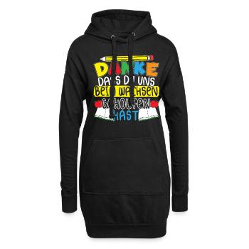 Erzieherinnen und Erzieher Geschenk Kindergärtner - Hoodie-Kleid - Schwarz - Vorne