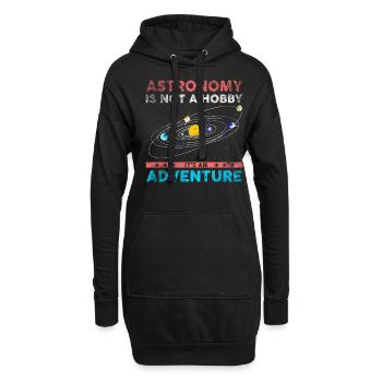 astronomie - Sweat-shirt à capuche long Femme - noir - Devant