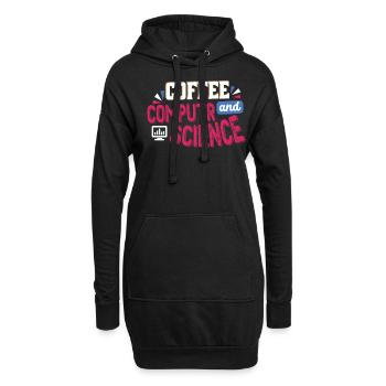 Coffee And Computer Science engineer Gifts Shirt - Hoodie-Kleid - Schwarz - Vorne
